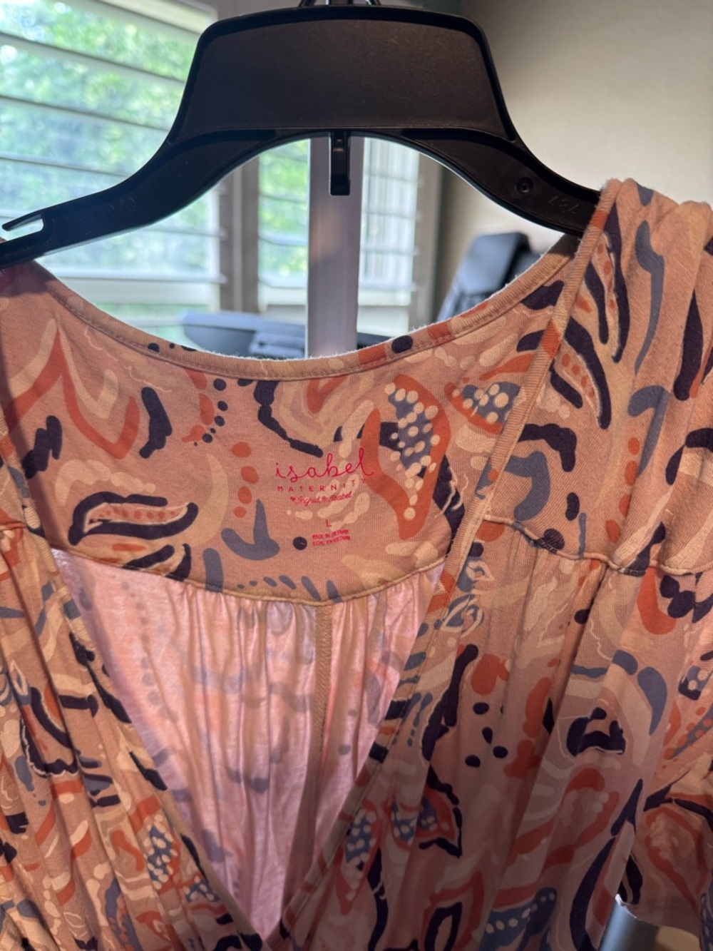 Pink Ingrid and Isabel Tie Waist Maternity Wrap Dress - Picture 2 of 2
